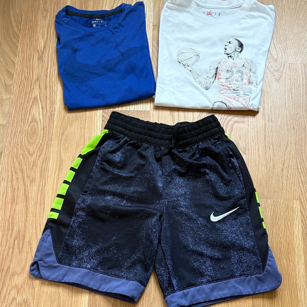 Nike DriFit Elite Kids Shorts and Nike Tees
